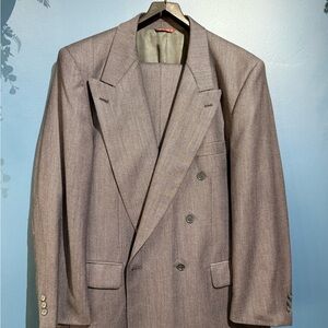 Geoffrey Beene Gray Double-Breasted Suit